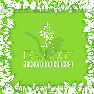 Flat design of ecology, environment, green clean - vector image