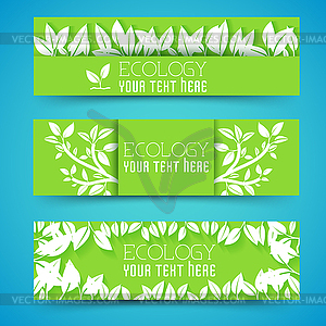 Flat design of ecology, environment, green clean - vector clipart