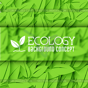 Flat design of ecology, environment, green clean - vector image