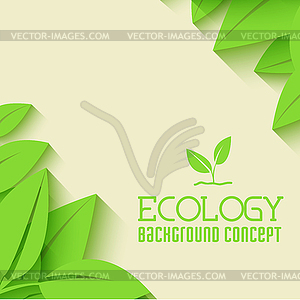 Flat design of ecology, environment, green clean - vector clipart