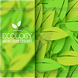 Flat design of ecology, environment, green clean - vector image