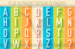 Flat colorful letter of alphabet design - vector clip art