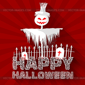 Halloween time background concept in retro style. - vector image