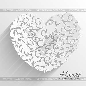 Abstract ornament heart background concept - vector clipart