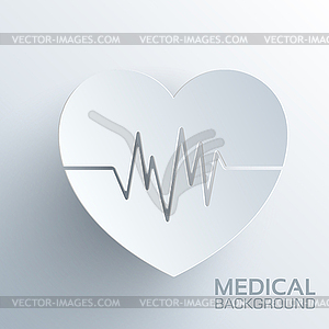 Polygonal medical heart background concept - vector image