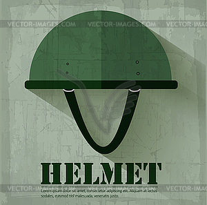 Гранж военный шлем значок фон концепции. - клипарт в векторном формате