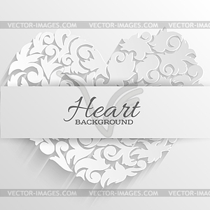 Abstract ornament heart background concept - vector clipart