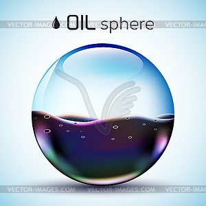 Glasses world oil stock background concept - vector clip art