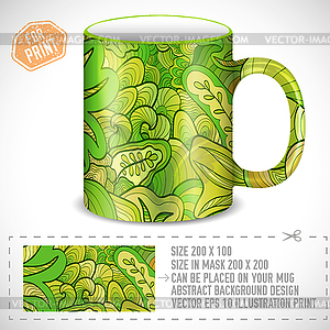 Abstract art design for print on cup. conc - vector clipart