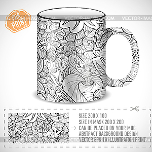 Abstract art design for print on cup. conc - vector image