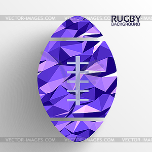 Polygonal football background concept. tampl - vector clipart