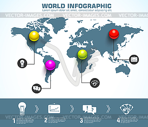 Business sphere infographic template with text - royalty-free vector clipart