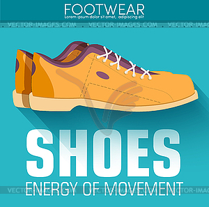 Flat styling shoes background concept. desig - vector clipart