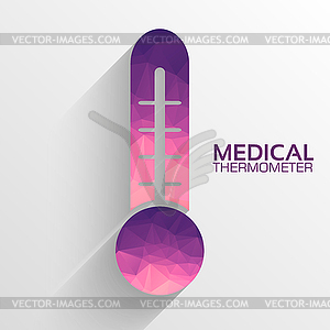 Polygonal thermometer background concept. ta - vector clipart / vector image