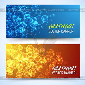 Bokeh banner background - vector clip art