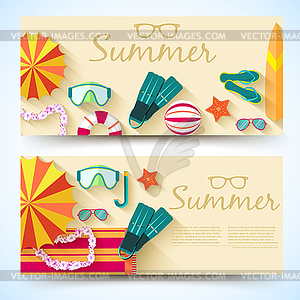 Summer vecetion time background concept - vector image
