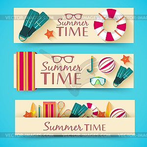 Summer vecetion time background concept - vector clip art