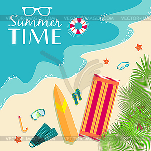 Summer vecetion time background concept - vector image