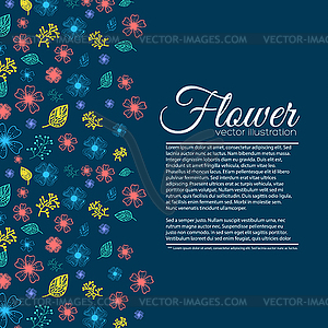 Flower background concept - vector clipart