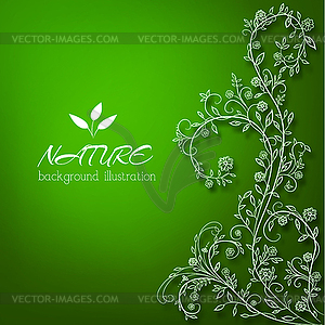 Floral nature background concept - vector clipart