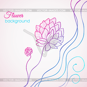 Floral nature background concept - vector image