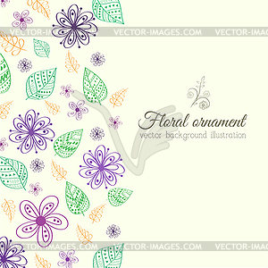 Retro flower background concept - vector clip art