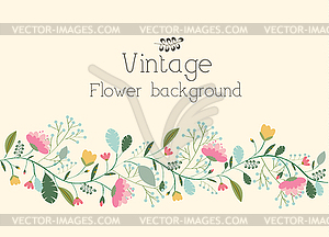 Retro flower background concept - vector clipart