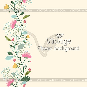 Retro flower background concept - vector image