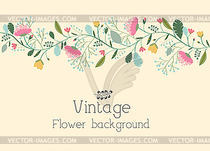 Retro flower background concept - vector clip art