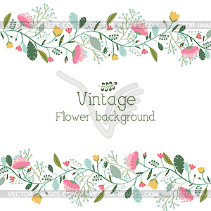 Retro flower background concept - vector clipart