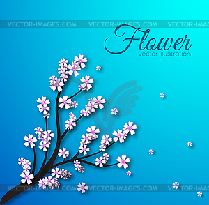 Floral branch background concept - vector clipart