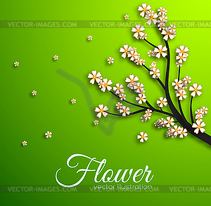 Floral branch background concept - vector image