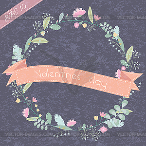 Retro flower background concept - vector clipart