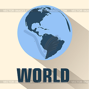 Flat map background concept - vector image