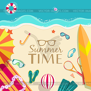 Summer vecetion time background concept - royalty-free vector image