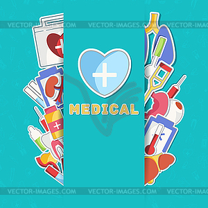 Medicine flat icons set concept - vector clipart