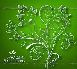 Floral nature background concept - vector EPS clipart