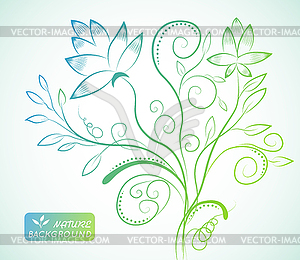 Floral nature background concept - stock vector clipart