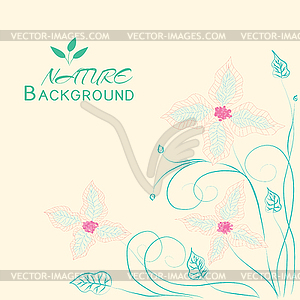 Floral nature background concept - vector clipart