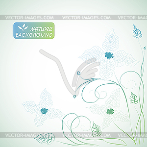 Floral nature background concept - vector image