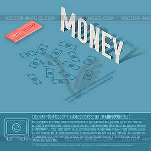 Money business background concept. design - stock vector clipart