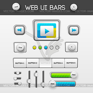 Веб-интерфейс элементы пользовательского интерфейса - изображение в векторном формате