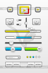Web interface ui elements - vector EPS clipart