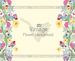 Retro flower background concept - vector image