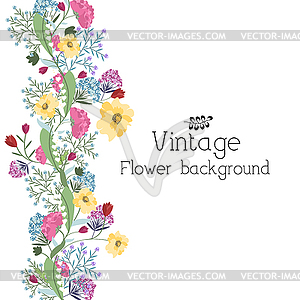 Retro flower background concept - vector image