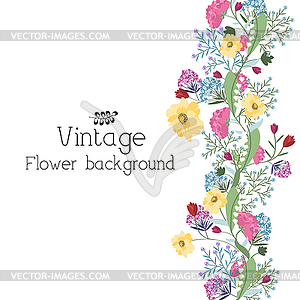 Retro flower background concept - vector EPS clipart