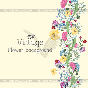 Retro flower background concept - vector clipart