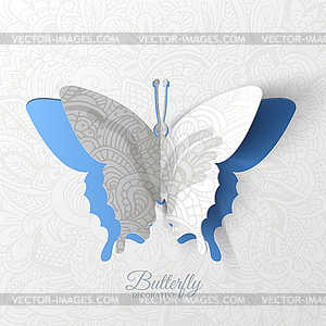 Beautiful colorful butterfly background concept - royalty-free vector image