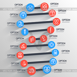 Dna medical infographic backgrounds - vector clipart