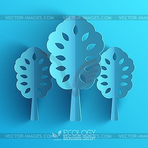 Blue eco neture tree background concept - vector EPS clipart